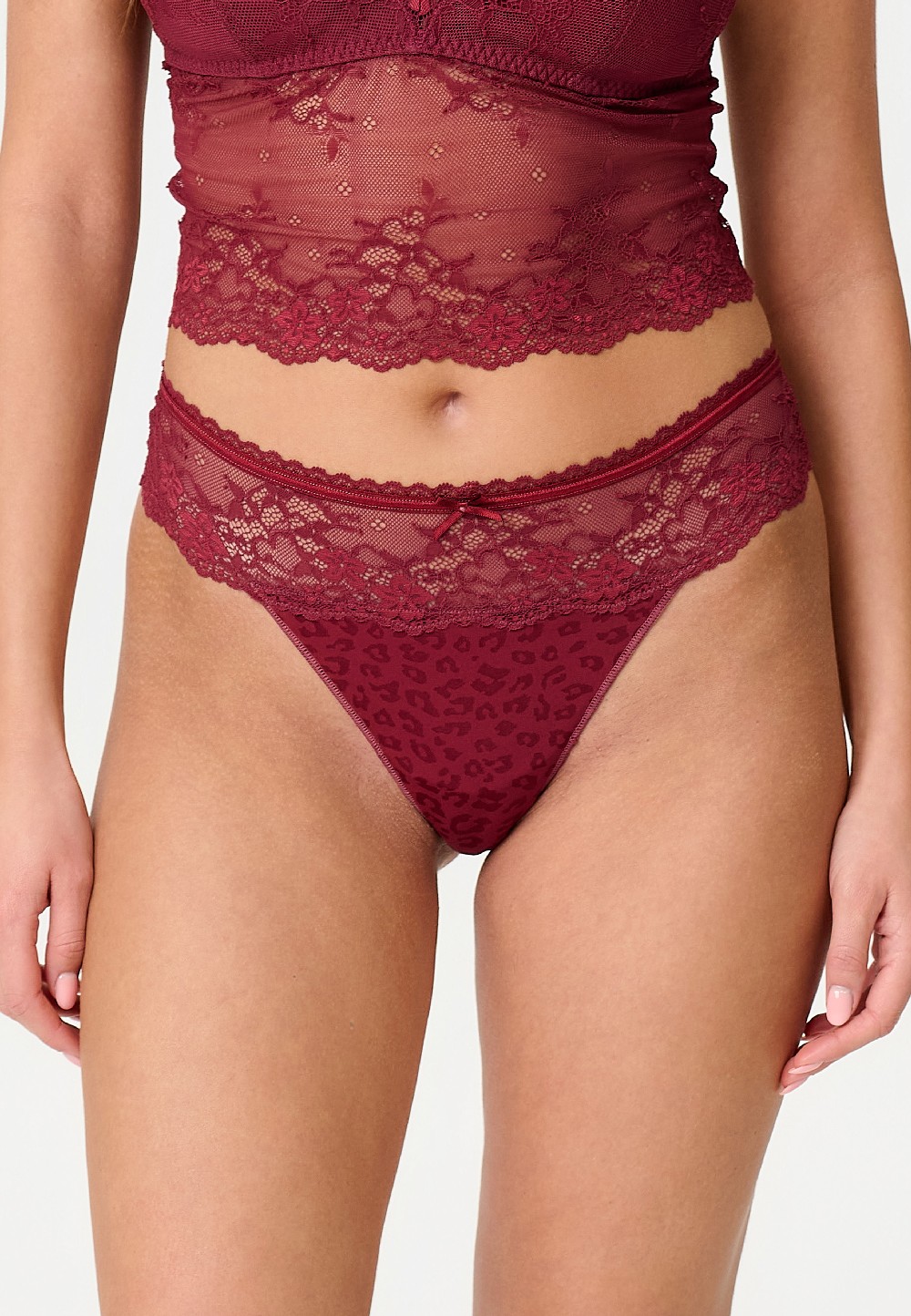 Lingadore Daily String- Ruby Wine Jacquard - Image 1